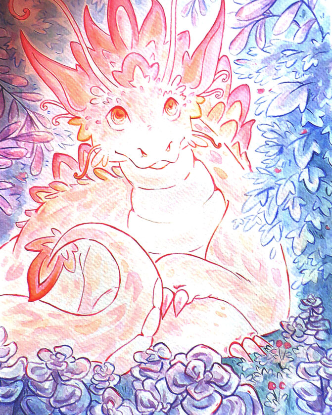 aquarelle dragon