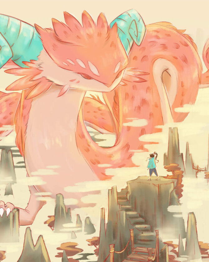 illustration dragon géant