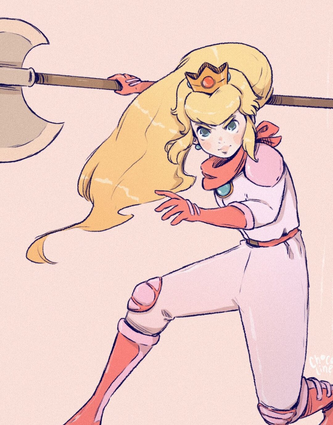 Illustration princesse peach