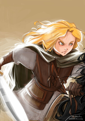 Illustration d'Eowyn, personnage du Seigneur des Anneaux.